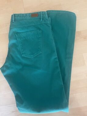 Massimo Dutti Slim Fit Teal Corduroy Jeans